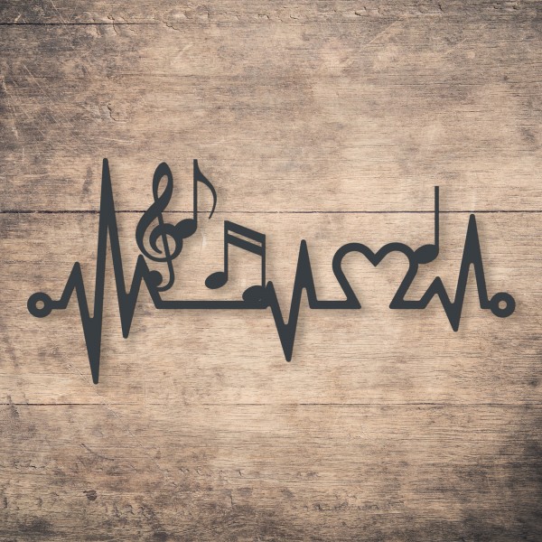 Heart Music Metallschild