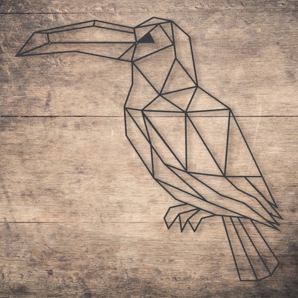 Geometrisches Vogel Metallschild