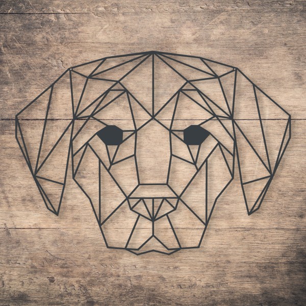 Wandbild geometrischer Hund